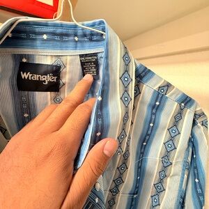 Wrangler long sleeve pearl snap short xxl